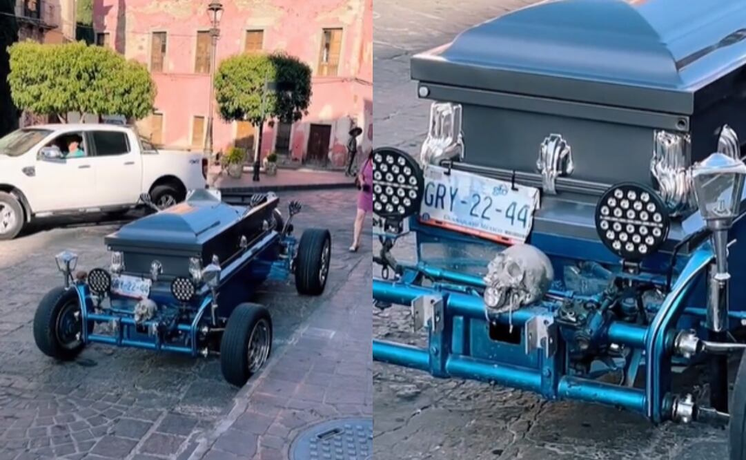 Guanajuato cuenta con el auto ataúd. Foto: TikTok baruchmix23