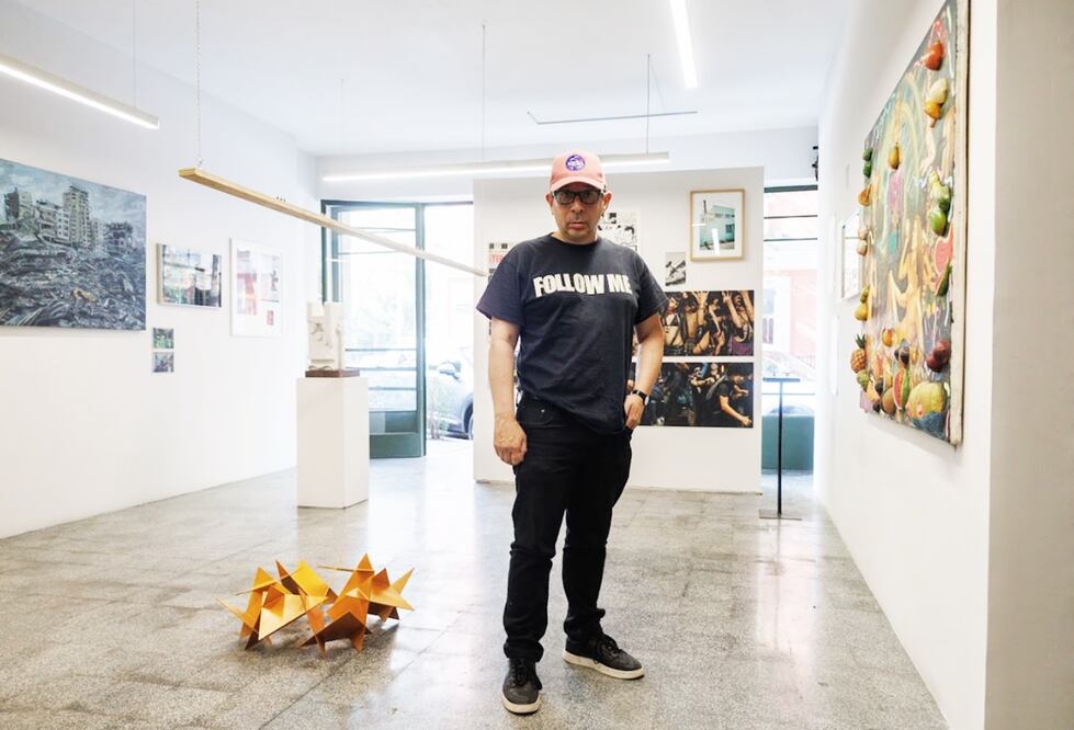 Michel Mallard, curador de la muestra  “Luces de Neza York”.
Foto: EL UNIVERSAL / Yaretzy M. Osnaya