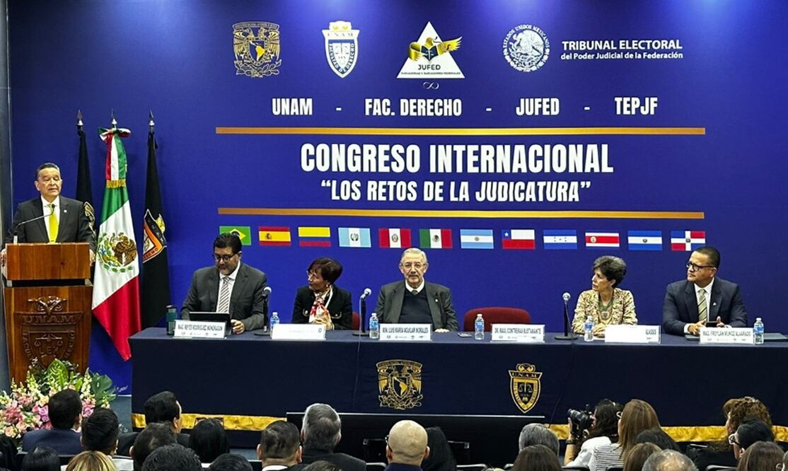 El ministro de la Suprema Corte, Luis María Aguilar Morales, dijo que es mentira que alguno de los fideicomisos que se establecen en el Poder Judicial de la Federación sea en beneficio de algún ministro o ministra de la Corte. Foto: Daniela Wachauf