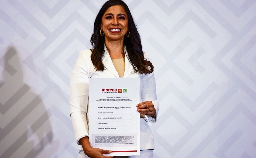 Marybel Villegas Canché (Morena) se registró como Aspirantes a la Coordinación Estatal en Defensa de la Transformación y Soberanía Nacional por Quintana Roo. Foto: GALO CAÑAS/CUARTOSCURO.COM