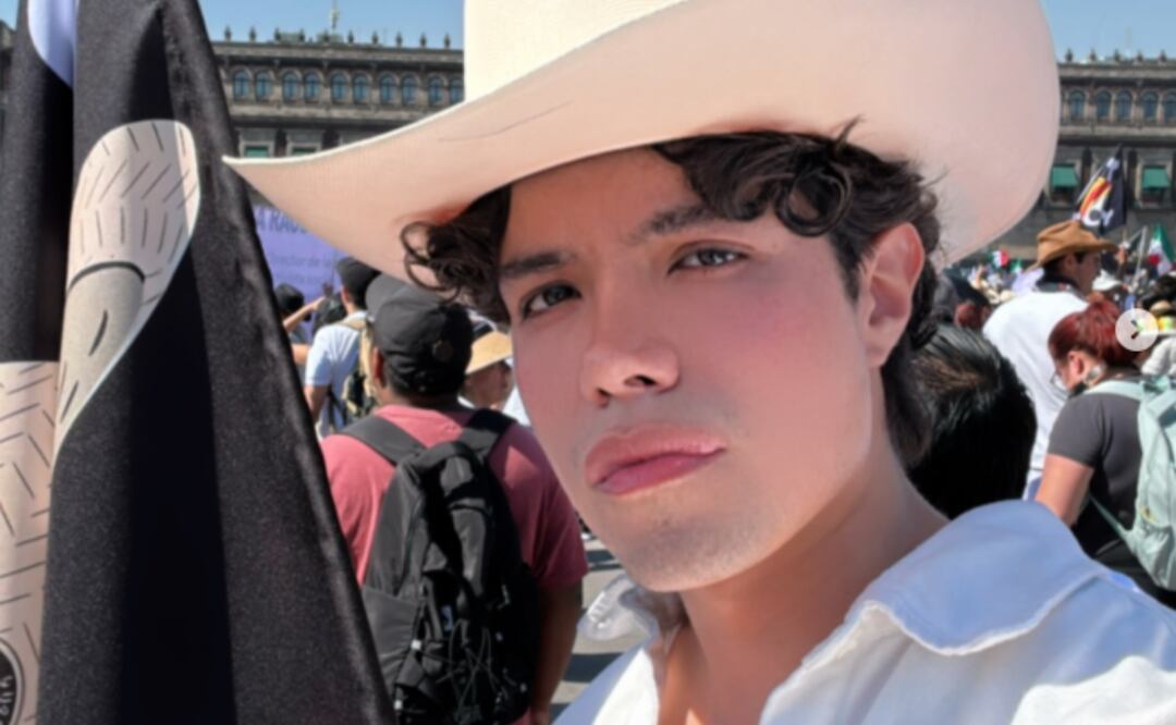 Edson Andrade, uno de los jóvenes que impulsaron la marcha de la Generación Z en CDMX (18/11/2025). Foto: Tomada de Instagram