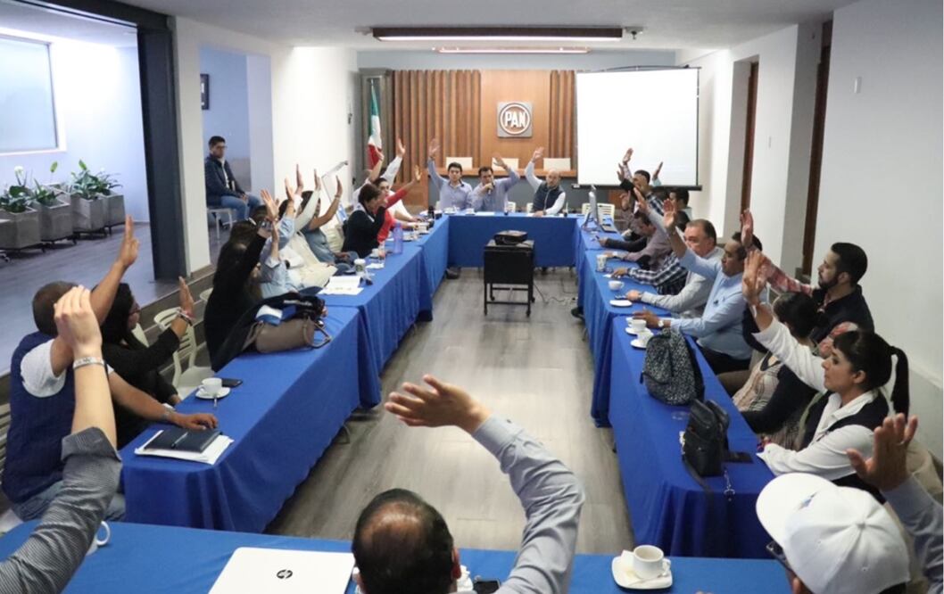 Sesión extraordinaria de la Comisión Permanente del Partido Acción Nacional en Michoacán. Foto: Especial