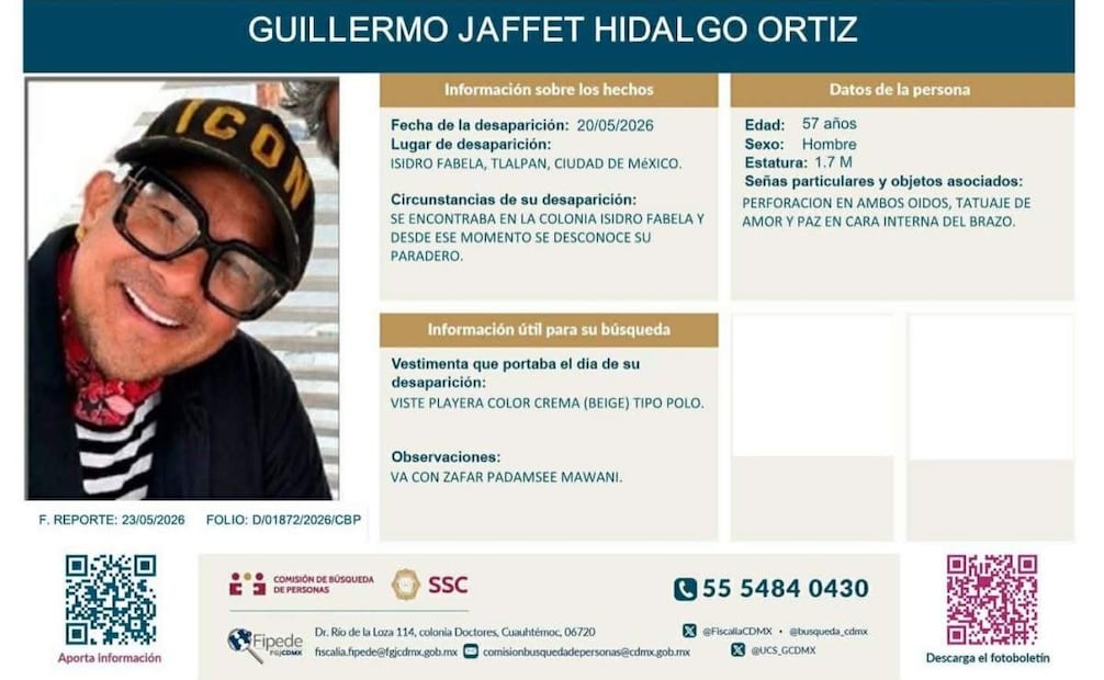 Fichas de búsqueda de dos estadounidenses hallados muertos en La Marquesa (24/06/2026). Foto: Especial