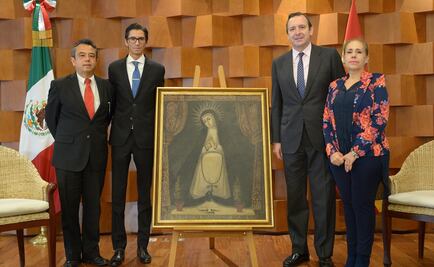 Autoridades mexicanas restituyen a España óleo del siglo XVIII