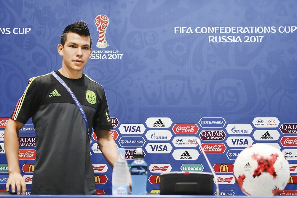 Hirving se reincorporó con el combinado y espera jugar hoy (YURI CORTEZ. AFP)