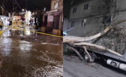 Estas son las afectaciones que han dejado las lluvias y vientos de esta tarde y noche en la CDMX