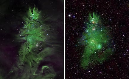 NASA celebra Navidad con sorprendente árbol en el espacio; fue formado por estrellas