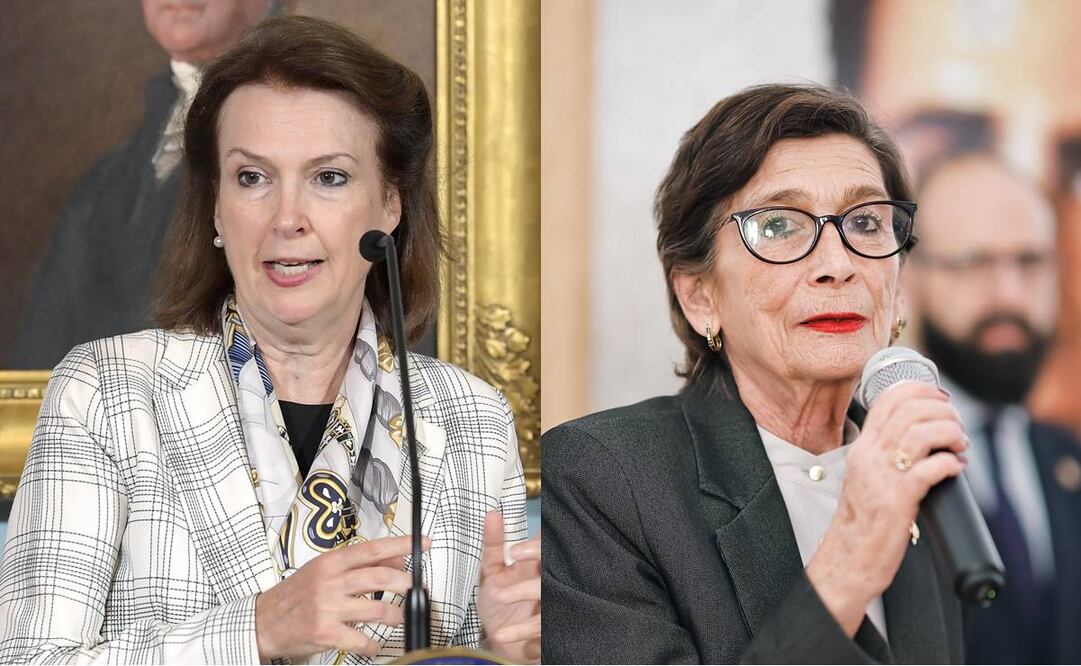 La canciller argentina, Diana Mondino, mantuvo un breve contacto "en buenos términos" con la embajadora de España en Buenos Aires, María Jesús Alonso. Foto: EFE