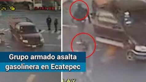Captan en video asalto a gasolinera en Ecatepec