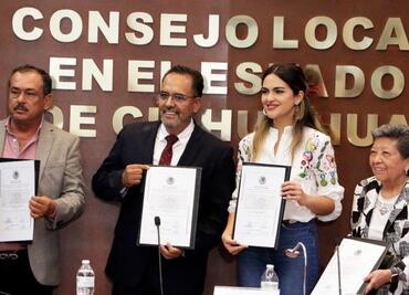 Reciben Andrea Chávez y Juan Carlos Loera constancia de mayoría por el Senado en Chihuahua