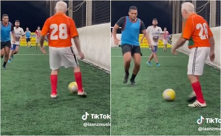 VIDEO: Abuelito futbolista sorprende en TikTok tras mostrar sus habilidades en un partido