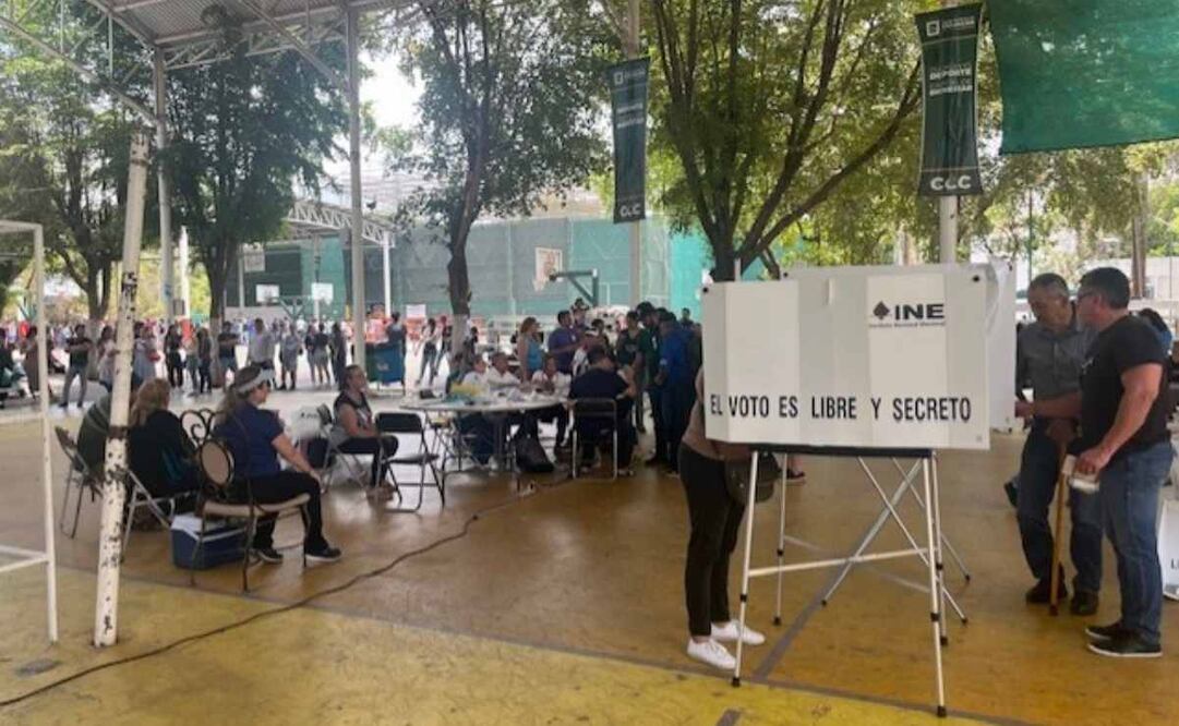 En la casilla instalada en el parque Constitución, a las 2 de la tarde, al menos 800 personas esperaban para ejercer su voto. Foto: Javier Cabrera/ EL UNIVERSAL