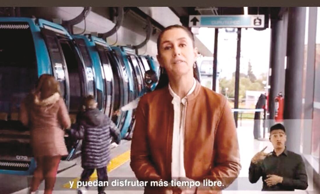 En un video, Sheinbaum comenzó destacando la creación de dos líneas del Cableblús en Gustavo A. Madero e Iztapalapa. Foto: Tomada de vídeo