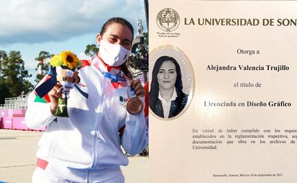 La medallista olímpica Alejandra Valencia presume su título universitario