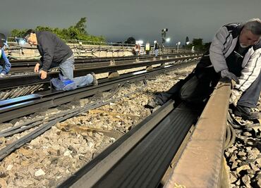 FOTOS: Así avanza el desmantelamiento de vías para renivelación en la Línea 9 del Metro