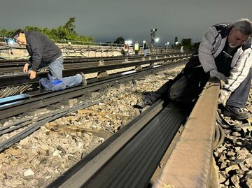 FOTOS: Así avanza el desmantelamiento de vías para renivelación en la Línea 9 del Metro