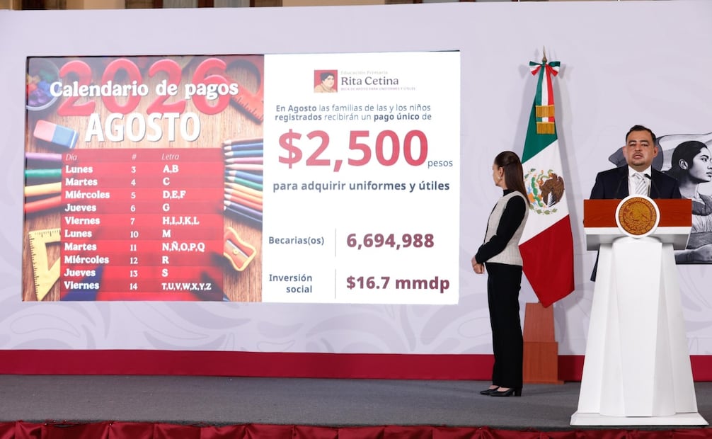 Conferencia matutina de la presidenta Claudia Sheinbaum Pardo el 03 de agosto de 2026. Foto: Diego Simón/EL UNIVERSAL