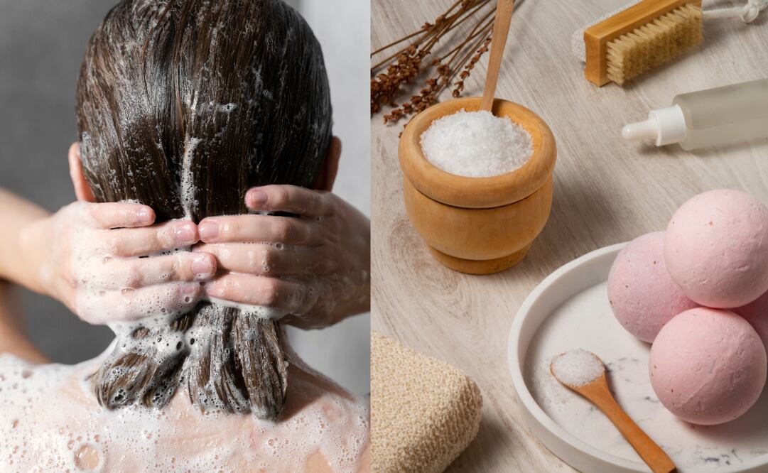 Descubre los beneficios de lavarte el cabello con sal. Foto: Freepik
