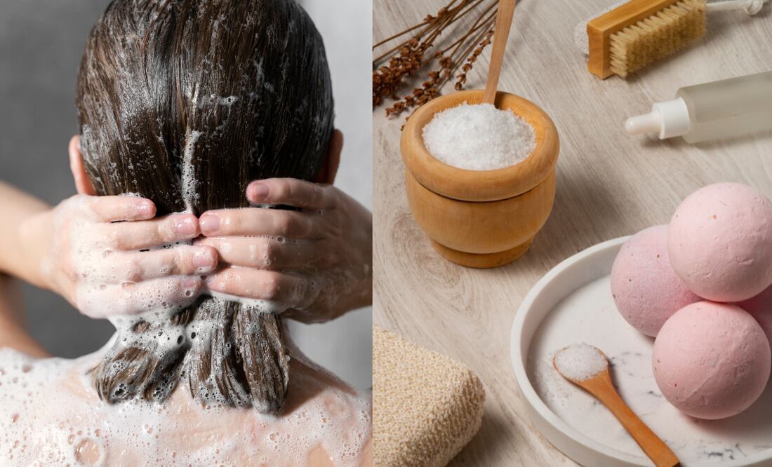Descubre los beneficios de lavarte el cabello con sal. Foto: Freepik