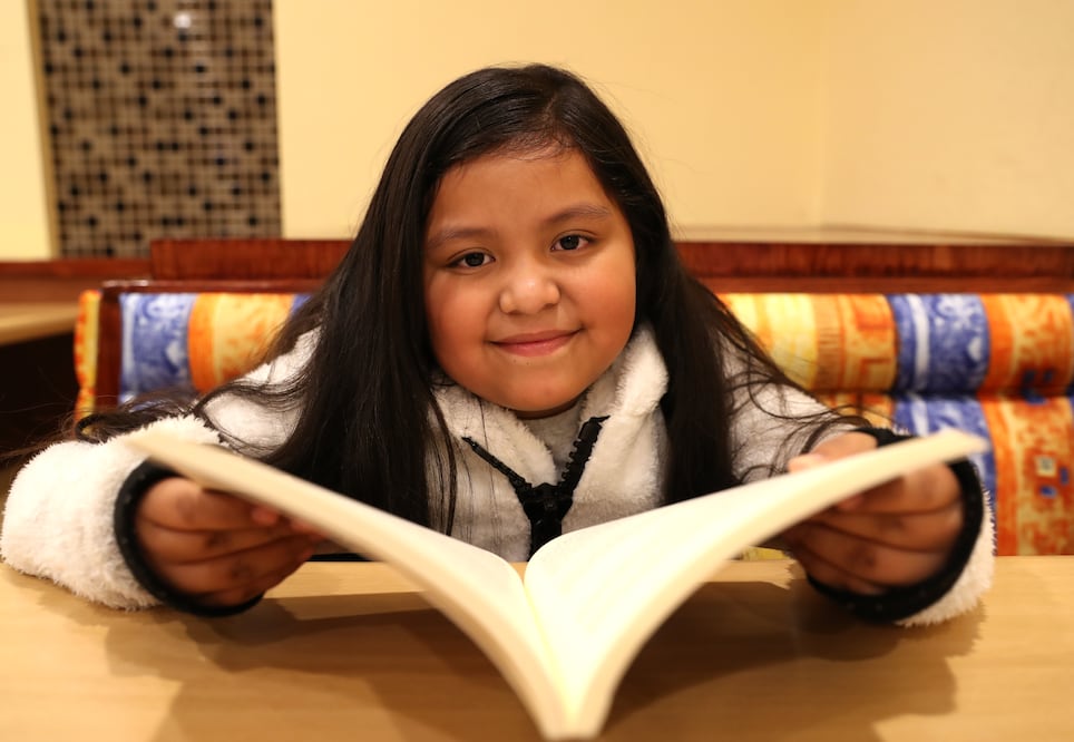 En la foto: Andrea Lomelí, niña que corrigió al secretario de Educación Aurelio Nuño (VALENTE ROSAS)