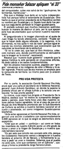 Cuando la Virgen de Guadalupe de Rolando de la Rosa fue censurada en el MAM