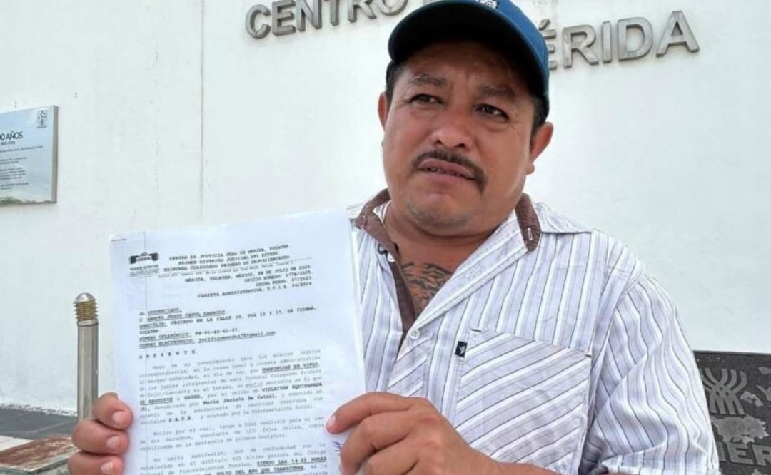 Manuel Jesús Canul Garrido, es originario del municipio de Hunucmá, Yucatán y estuvo encarcelado injustamente por más de un año (09/07/2025). Foto: Especial