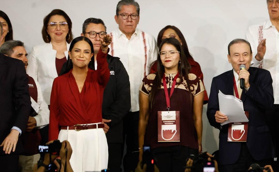 Ariadna Montiel rinde protesta como nueva presidenta del Comité Ejecutivo Nacional de Morena este domingo 3 de mayo de 2026. Foto: Diego Simón Sánchez/ EL UNIVERSAL