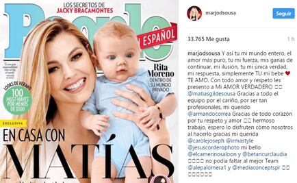Marjorie de Sousa muestra a su hijo en revista