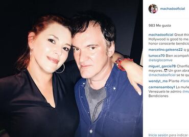 Alicia Machado presume foto con Tarantino