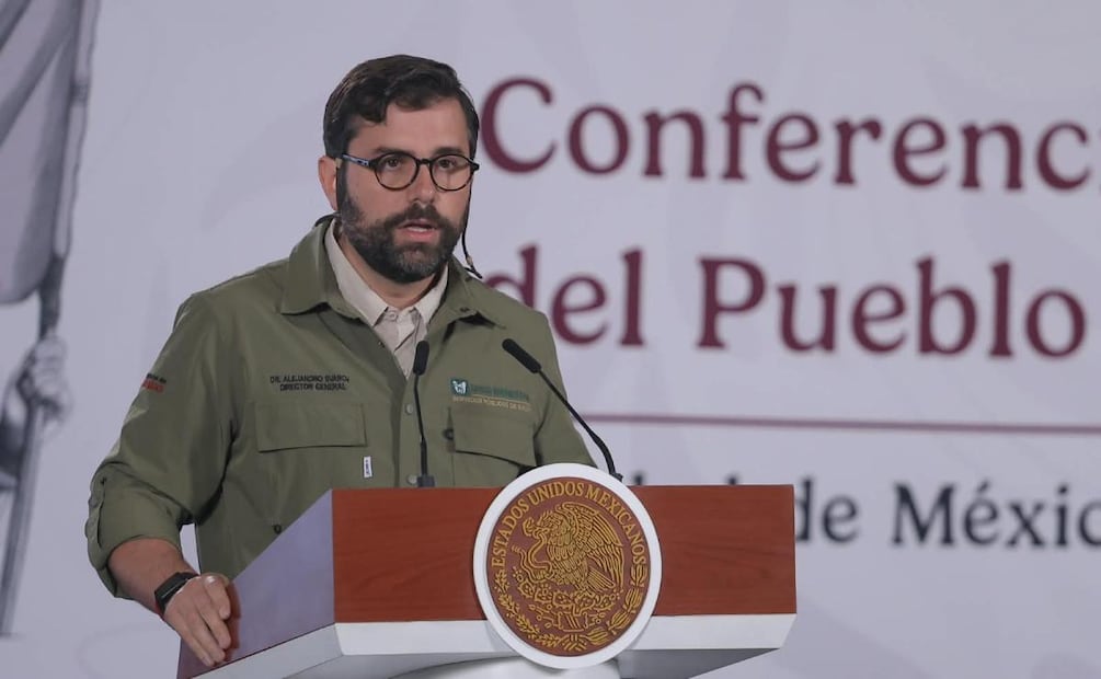 Alejandro Svarch, titular del IMSS Bienestar durante la conferencia de prensa de la presidenta Claudia Sheinbaum (18/08/2026). Foto: Gabriel Pano / EL UNIVERSAL