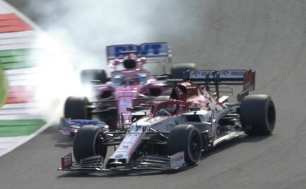 Checo Pérez sufre percance con Raikkonen en la Toscana; Mercedes domina