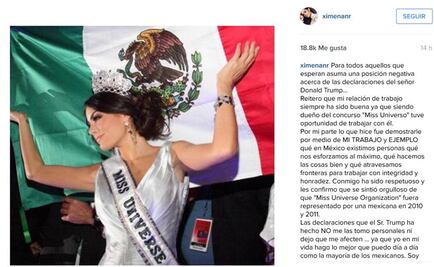 Ximena Navarrete habla sobre Donald Trump