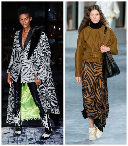 El estampado de cebra se coloca como el favorito del invierno 2019