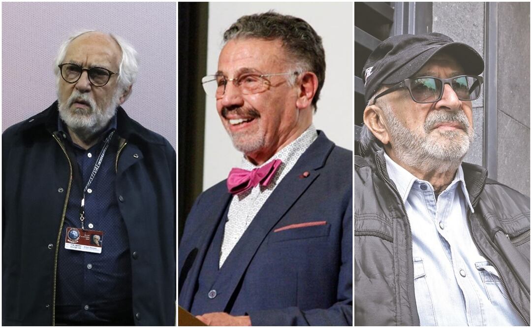 Arturo Ripstein, Sergio Arau y Felipe Cazals. Fotos: AP y Archivo