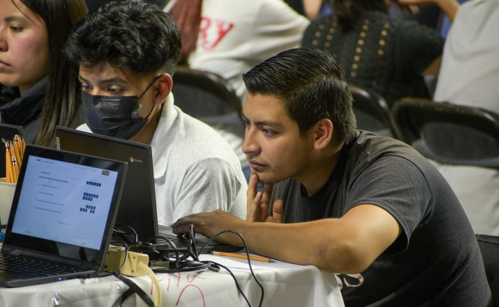 Aspectos del examen de control presencial para aspirantes a ingresar a la UNAM en el Palacio de los Deportes este 18 de agosto de 2026. Foto: Santiago Cadena/ EL UNIVERSAL