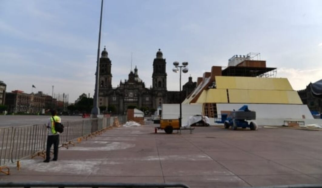 Recrean Templo Mayor a escala en la plancha del Zócalo de la CDMX
