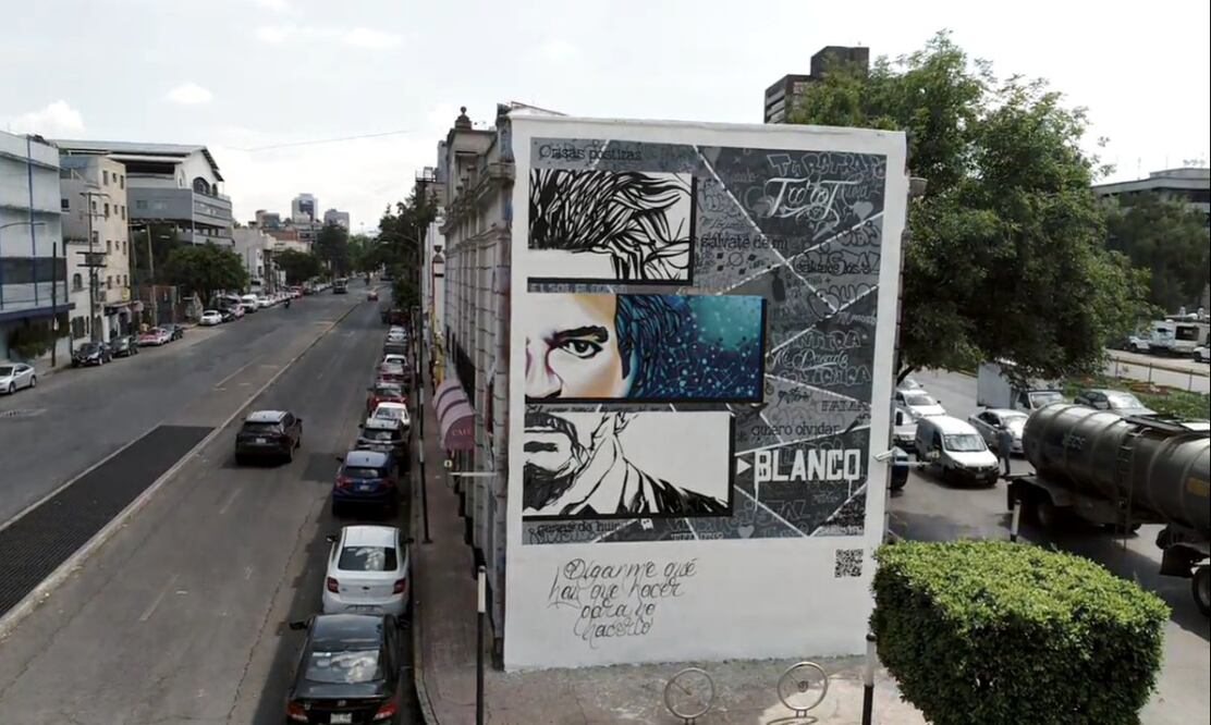 Mural de Ricardo Arjona. Foto: Captura video