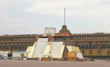 El Templo Mayor de Tenochtitlán, a escala en el Zócalo
