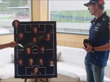 Checo Pérez y Max Verstappen armaron su equipo ideal de futbol con pilotos de Fórmula 1