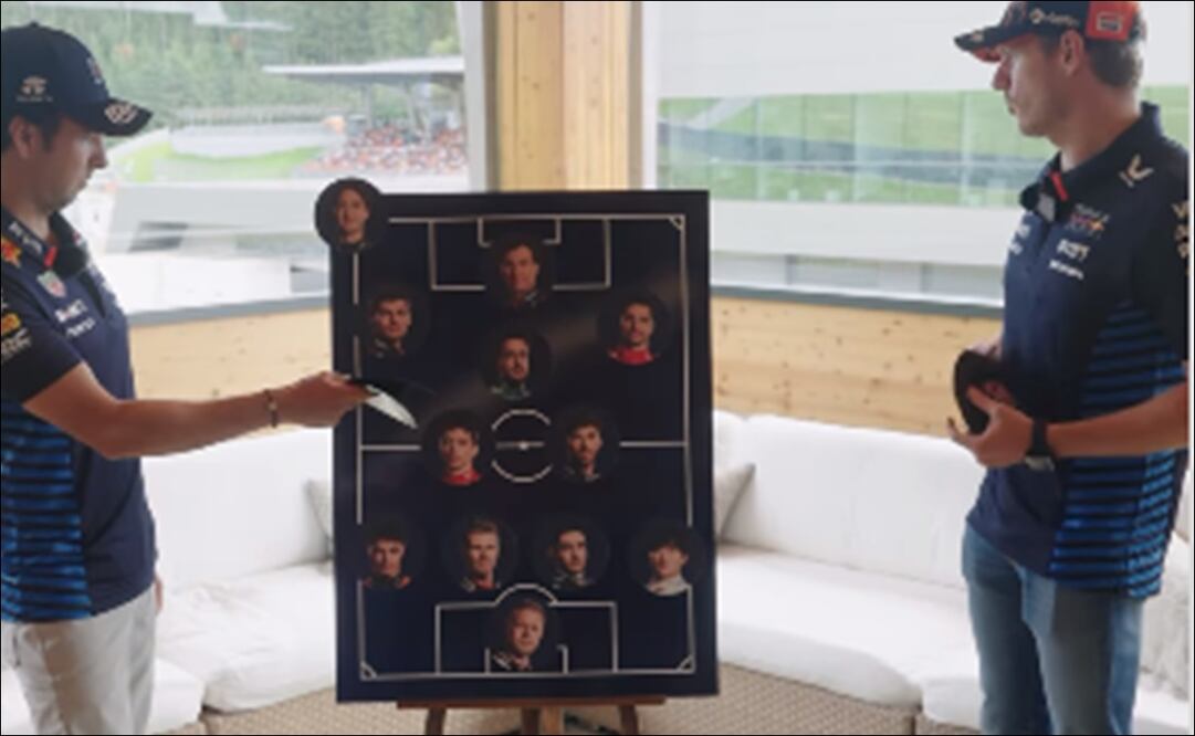 Checo Pérez y Max Verstappen arman su equipo de futbol con pilotos de Fórmula 1 / Foto: Especiales