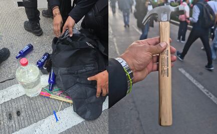 SSC CDMX realiza control preventivo en marcha Pro Palestina; decomisan objetos "aptos para agredir"