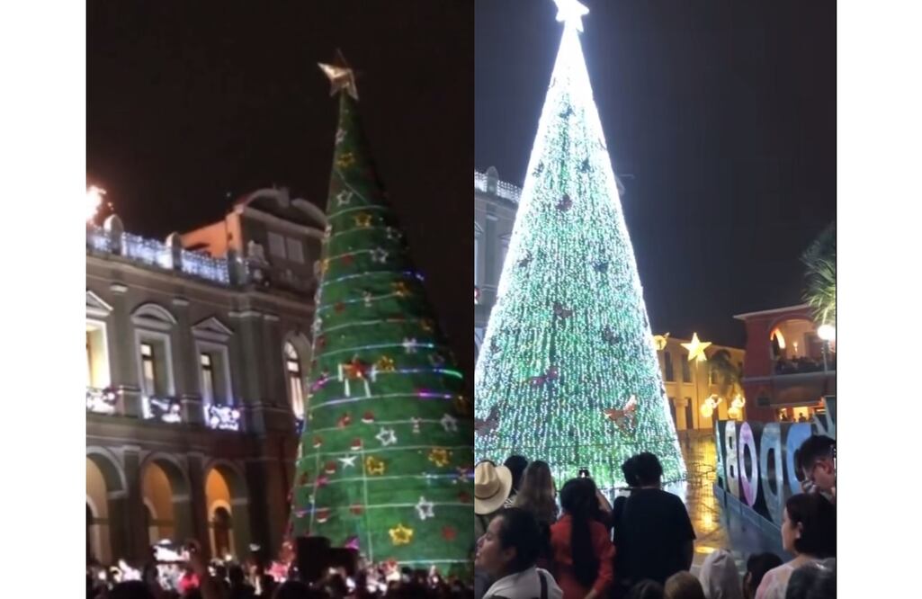 Las autoridades decidieron mejorar su árbol de Navidad tras la "funada" en redes sociales Foto: Especial