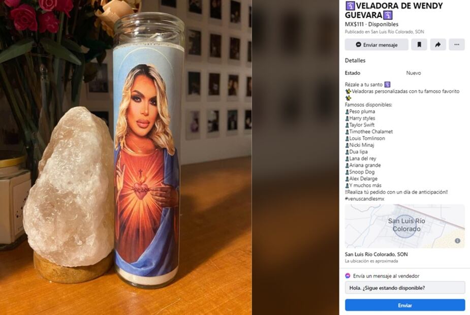 Veladora de Wendy Guevara. Foto: Captura tomada de Facebook