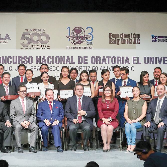 Los 16 finalistas del Concurso Nacional de Oratoria y Debate Público EL UNIVERSAL-Tlaxcala 2019 Licenciado Juan Francisco Ealy Ortiz, 50 Aniversario, se enfrentarán en Toluca, Estado de México, los días 9 y 10 de septiembre. FOTOS: DIEGO SIMÓN. EL UNIVER 