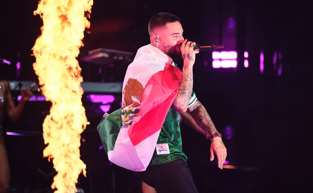 Maluma en su concierto en el Palacio de los Deportes.
FOTOS CORTESÍA OCESA: Liliana Estrada.