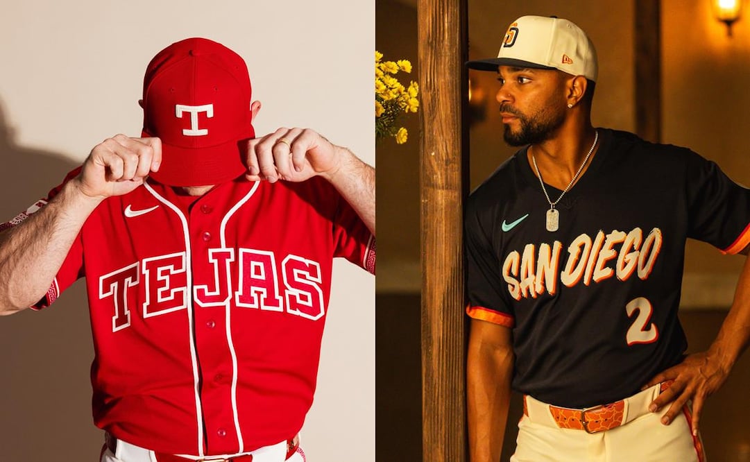 Texas Rangers y San Diego Padres lanzan uniformes inspirados en cultura mexicana / Foto: @Rangers y @Padres en X