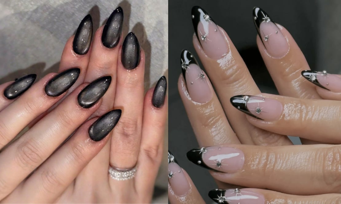 La manicura negra luce elegante y también estiliza las manos. Foto: Shein