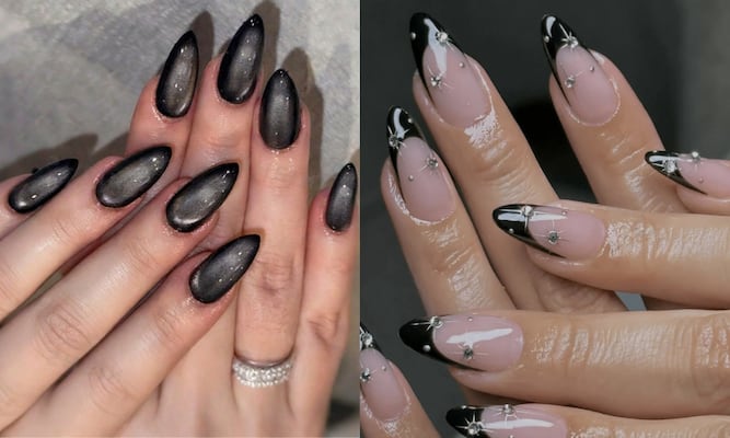 Diseños de uñas negras que combinan con todo