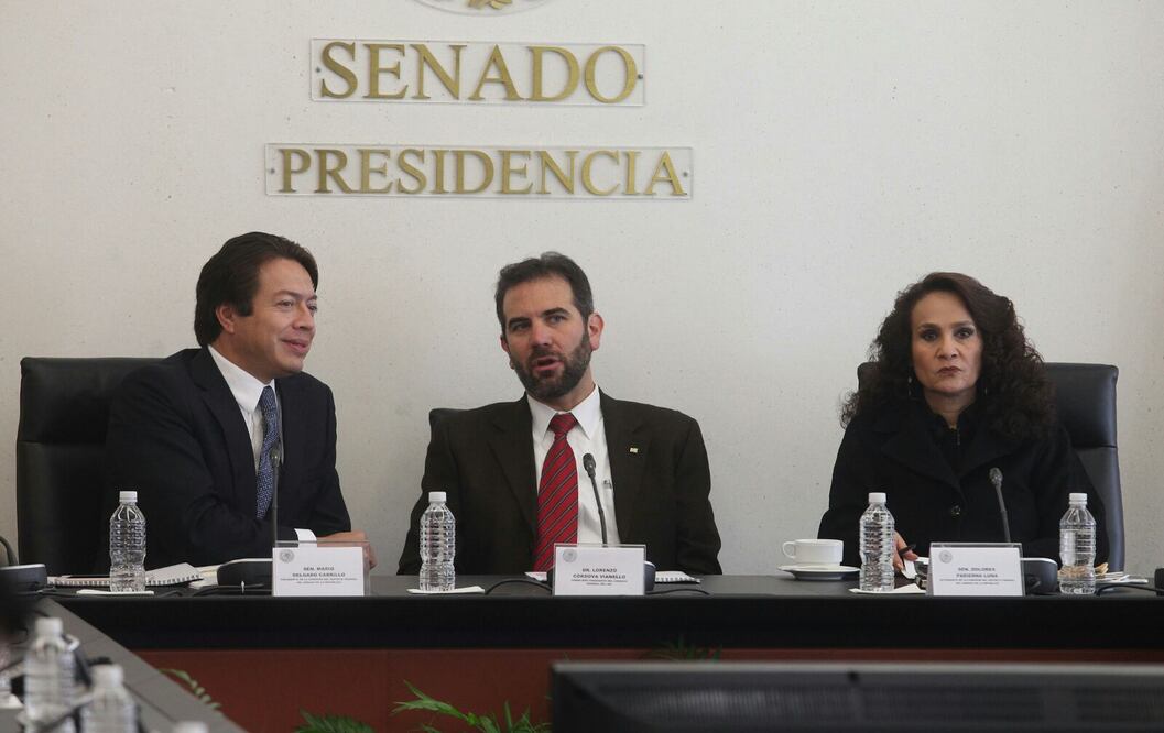 Mario Delgado, Lorenzo Córdova y Dolores Padierna (Adrián Hernández / EL UNIVERSAL)