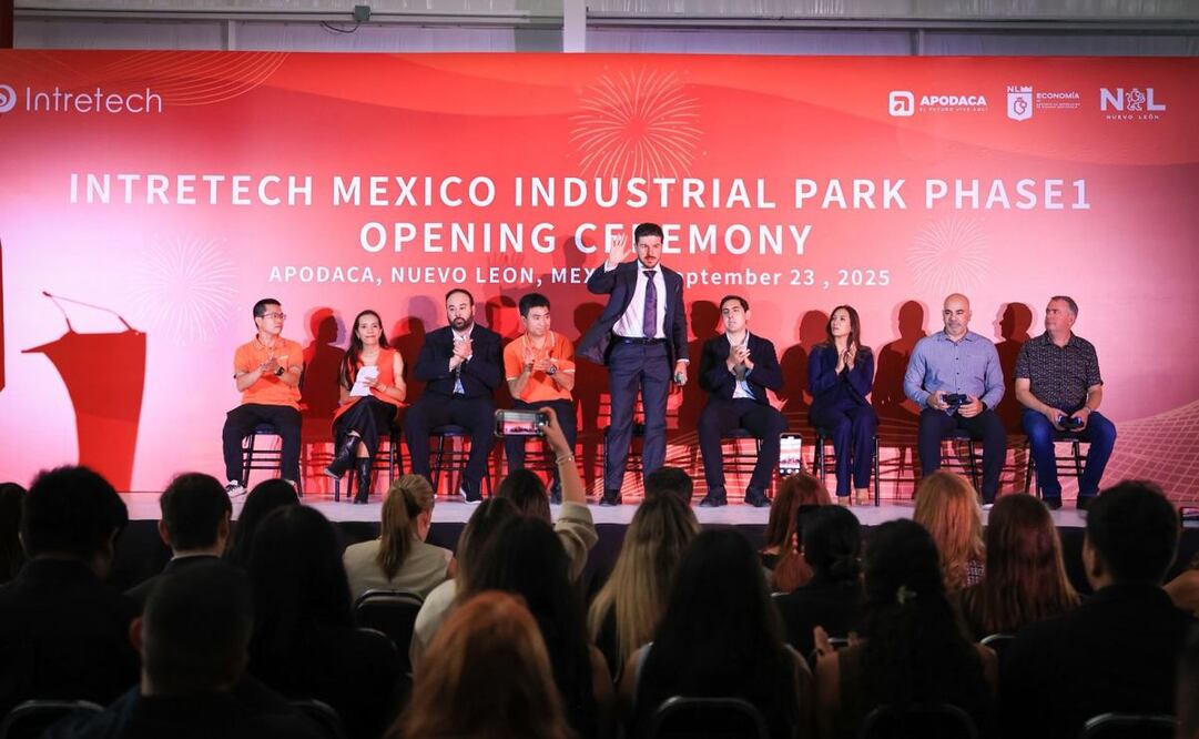 Samuel García inaugura nueva planta de Intretech en Apodaca, Nuevo León (23/09/2025). Foto: Especial